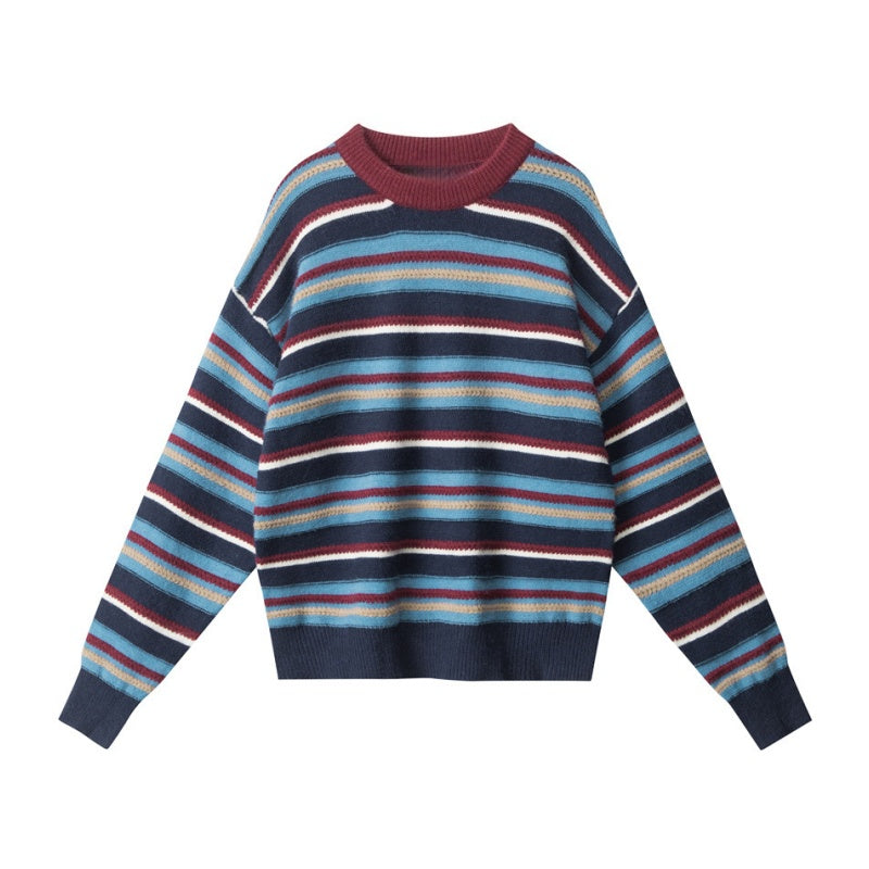 Vibrant Stripes Oversized Sweater