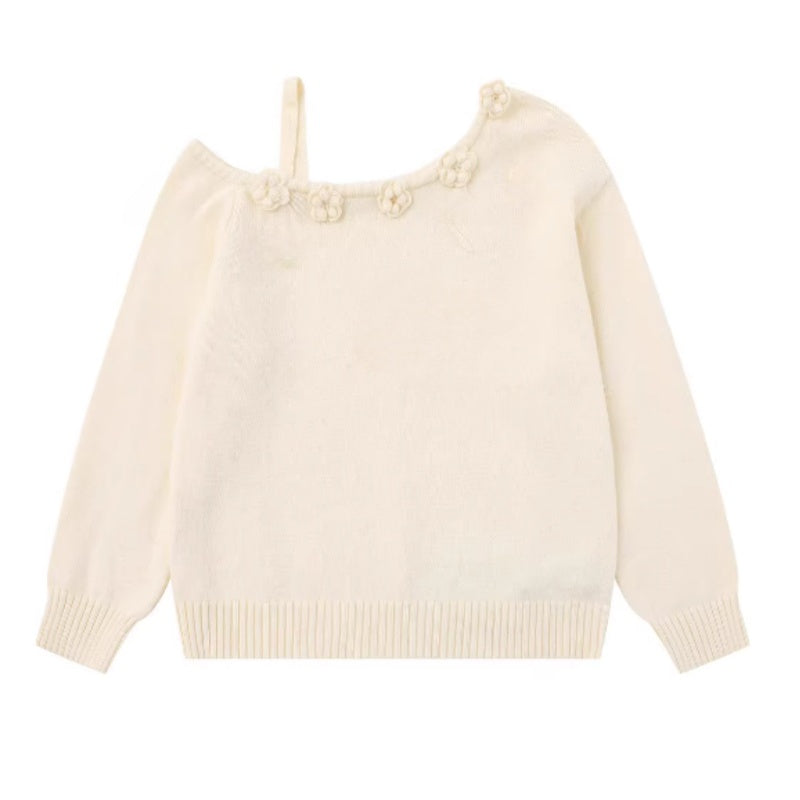 Blooming Off-Shoulder Sweater