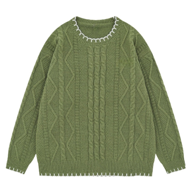 Chic Green Casual Sweater