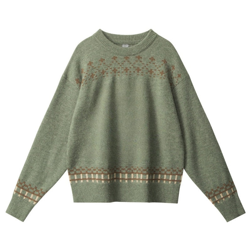 Retro Green Cozy Sweater