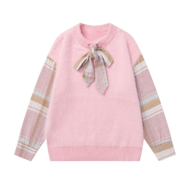 Comfy Contrast Knit Sweater